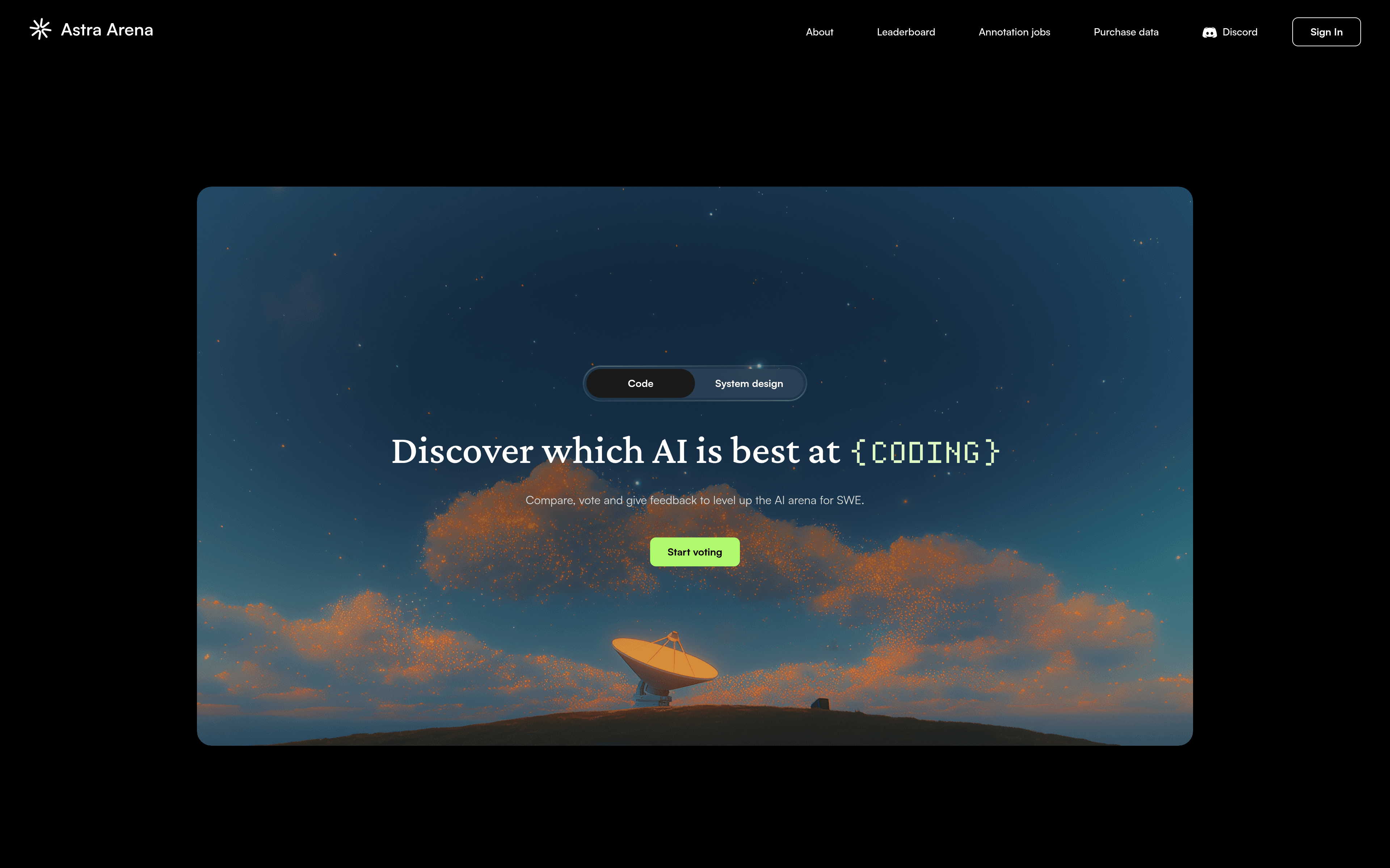 Astra Arena — AI coding arena